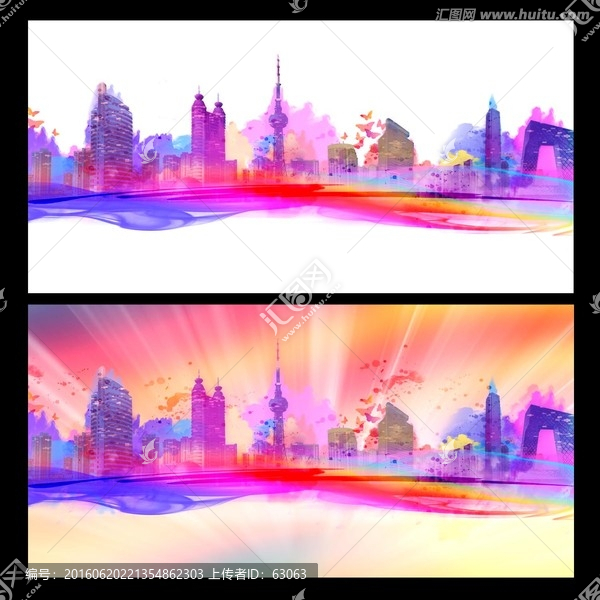 城市水墨畫