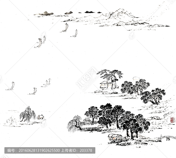 張復(fù),瀟湘八景圖