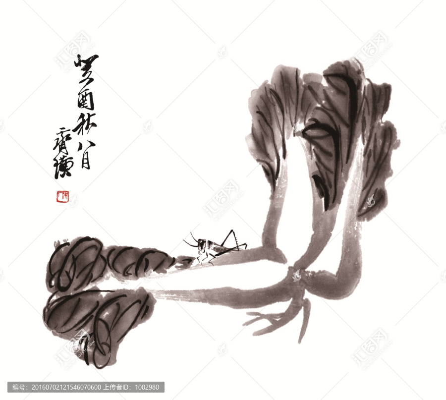 齊白石,菜圃,（合層）