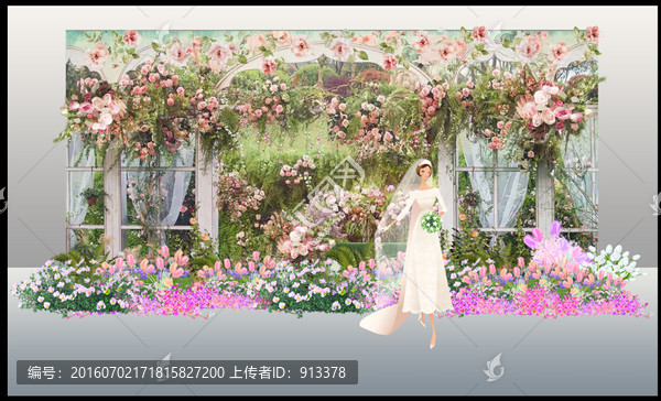 婚禮迎賓區(qū)效果圖