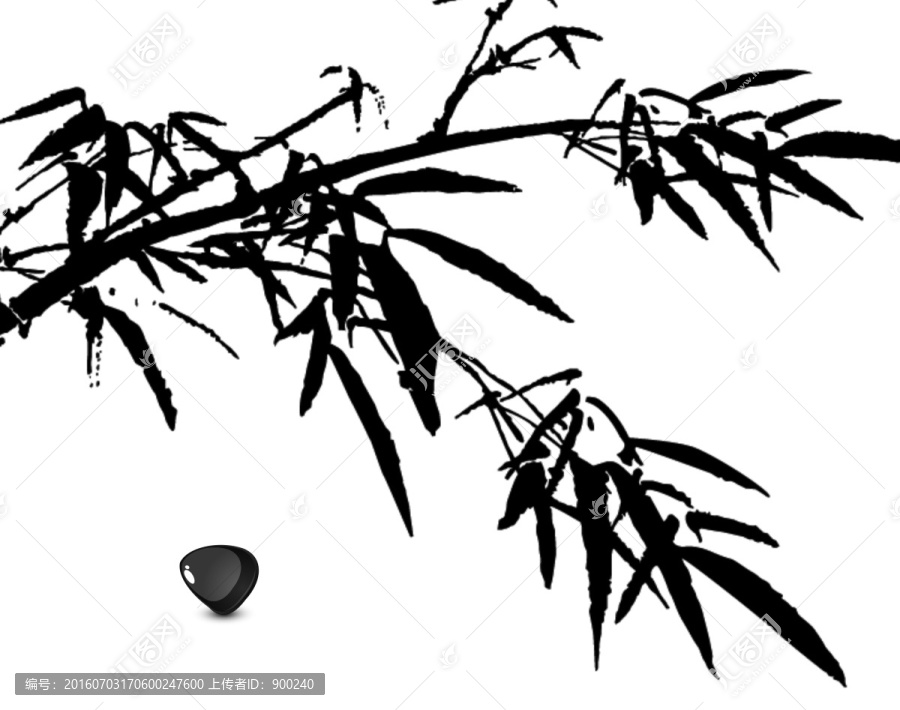 水墨,竹子
