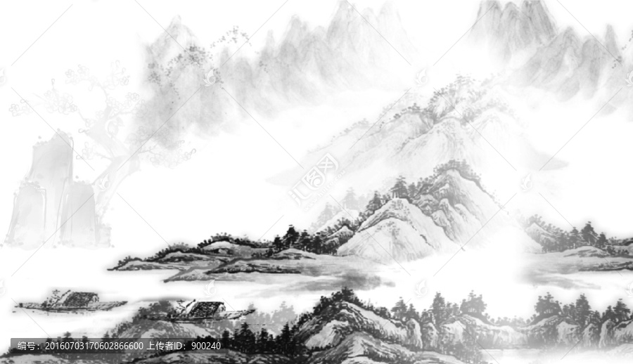 水墨,山水畫