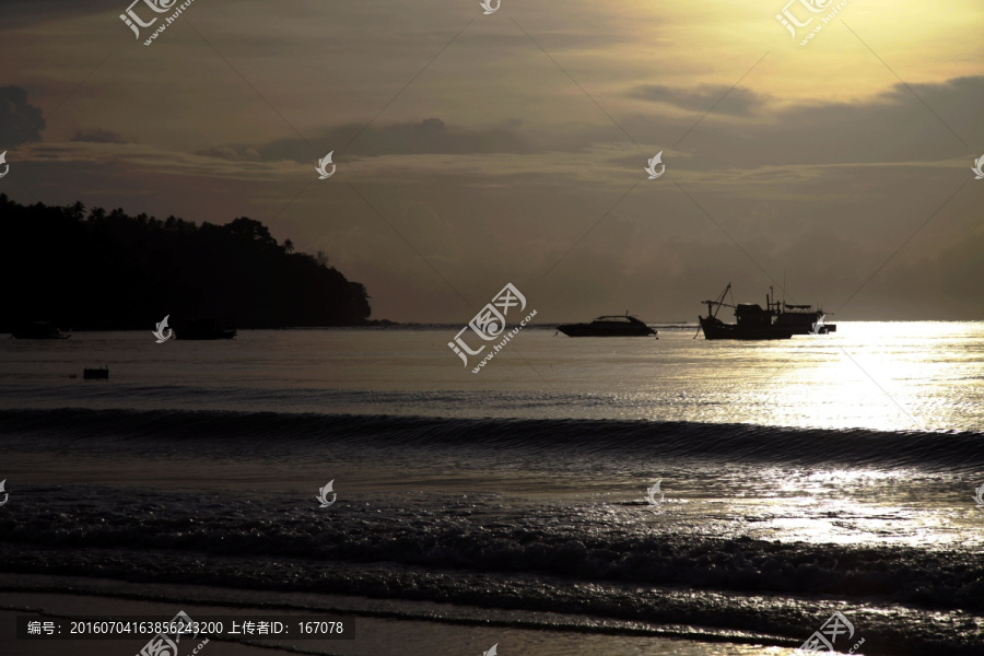 海洋海岛,夕阳