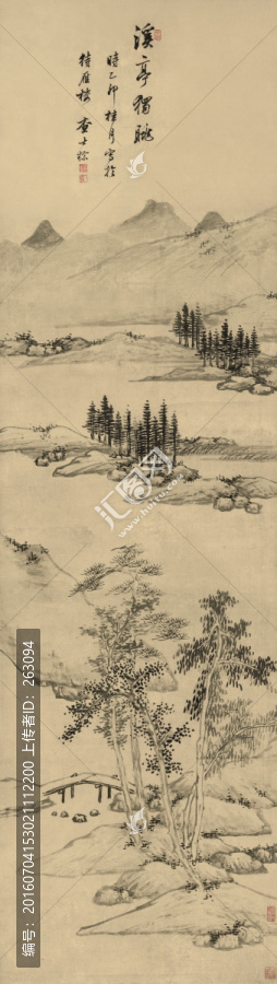查士標(biāo)溪亭獨(dú)眺圖