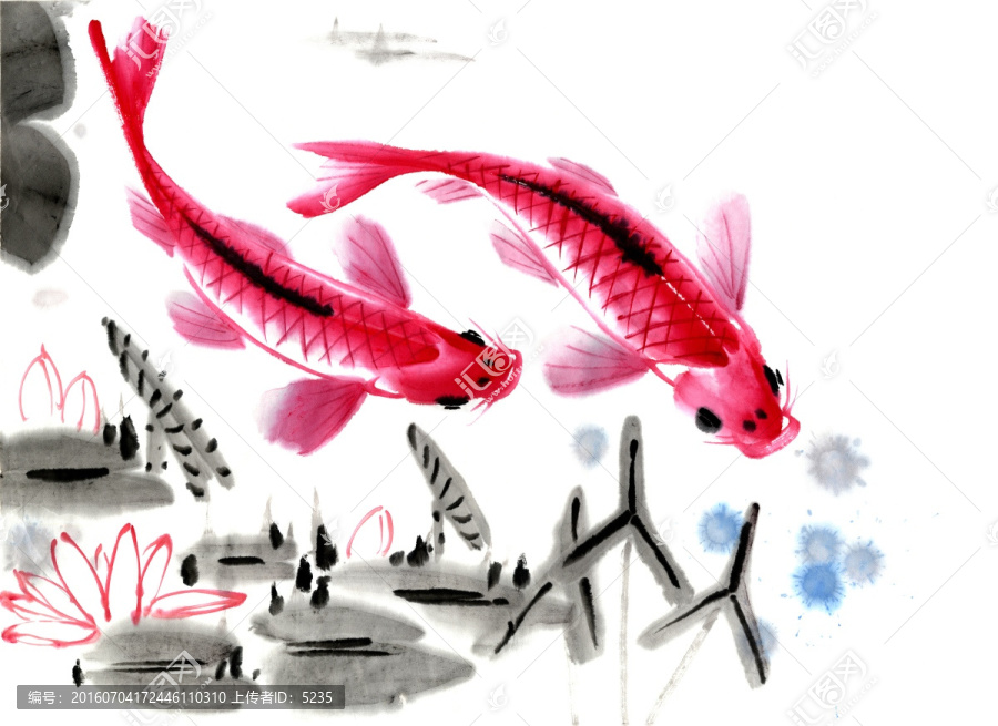 寫意雙魚