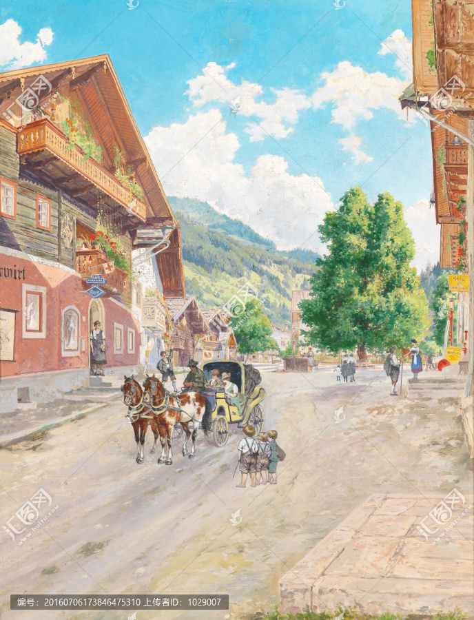 威尼斯地中海風(fēng)景油畫(huà)