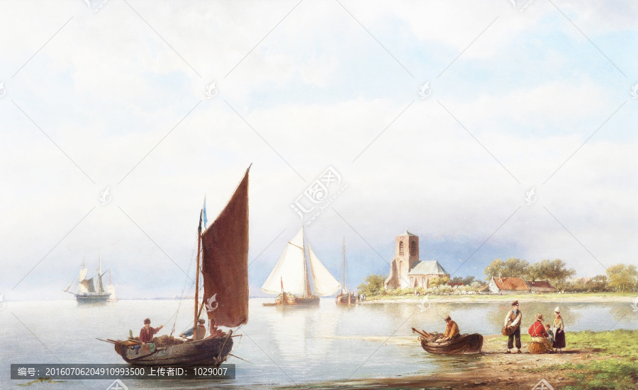 大海帆船冒險探險風(fēng)景油畫