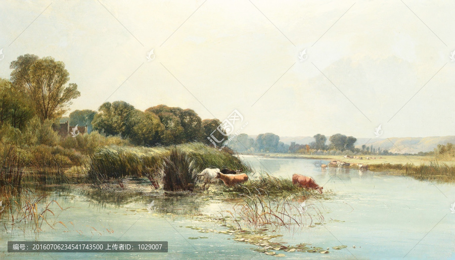 水鄉(xiāng)風(fēng)景油畫