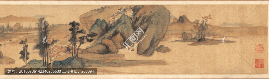 藍瑛,溪山秋色圖（畫芯）
