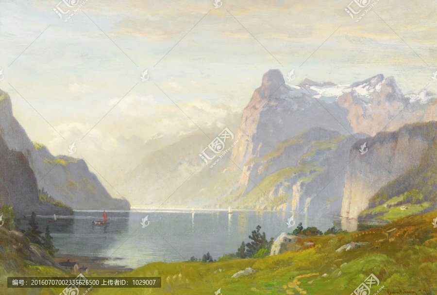 歐式古典山水風(fēng)景油畫