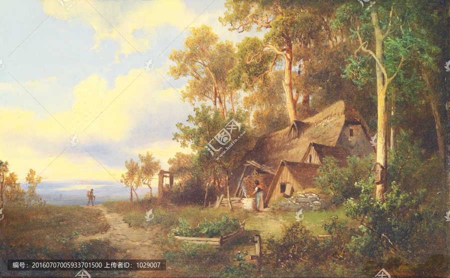 田園風(fēng)景油畫