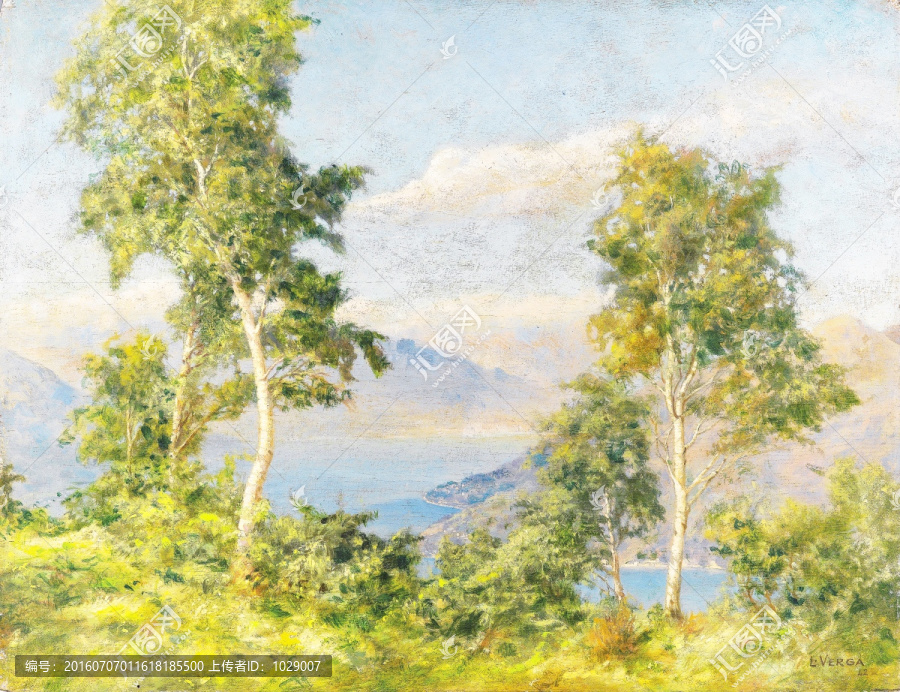 唯美自然古典風(fēng)景油畫(huà)