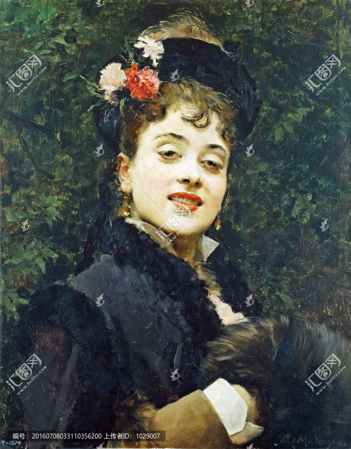 古典美女宮廷人物油畫