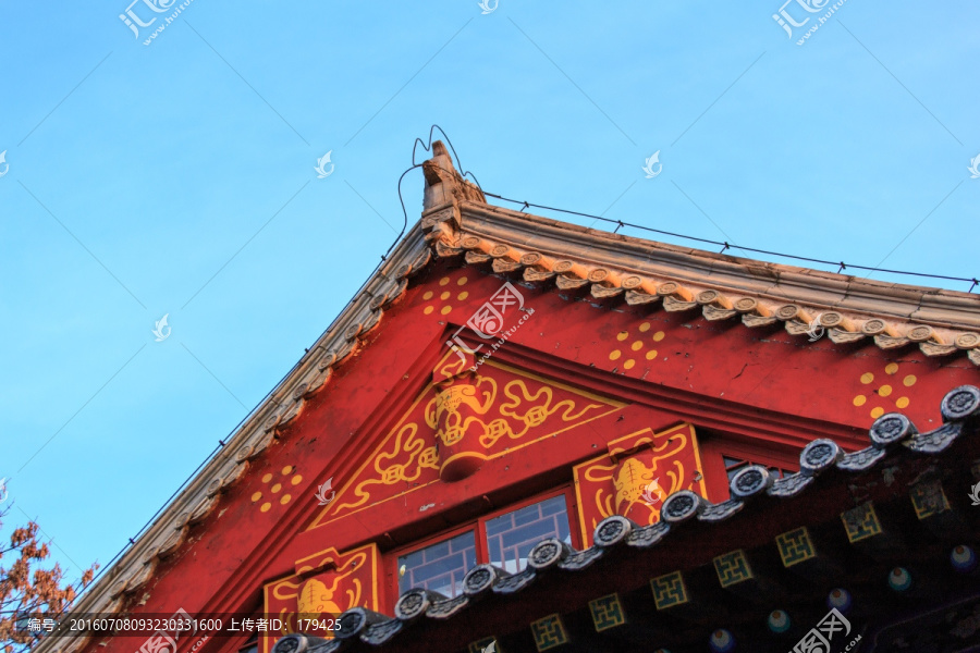 中国古典建筑屋顶屋檐彩绘