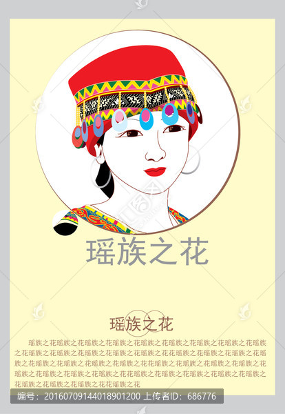 民族人物矢量圖