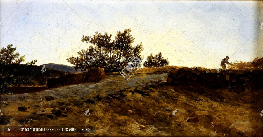歐式風景油畫