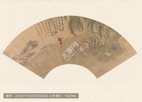 仇英扇面,扇面畫