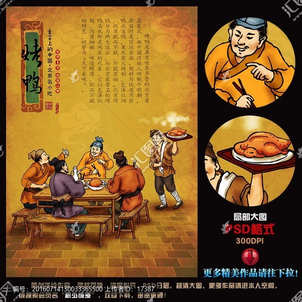 手繪,烤鴨,北京烤鴨,烤鴨插畫
