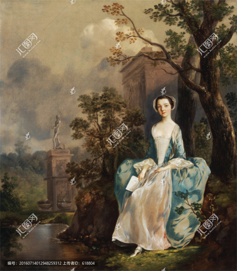 美女人物油畫