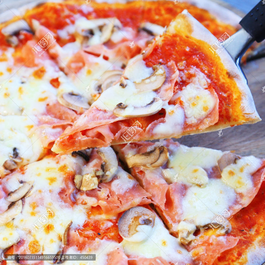 火腿蘑菇披萨
