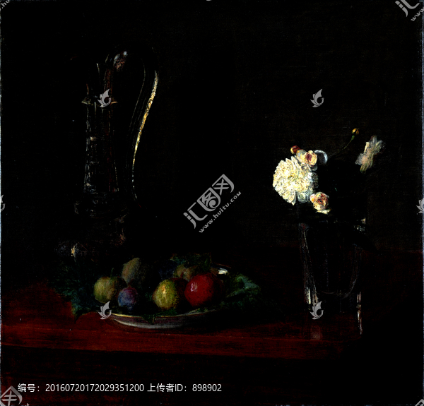 古典花卉靜物油畫