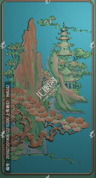山水風(fēng)景精雕圖