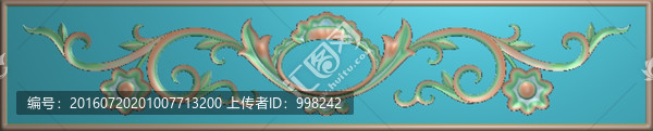 洋花抽斗精雕圖