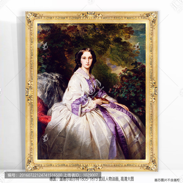 宮廷美女人物油畫(huà)