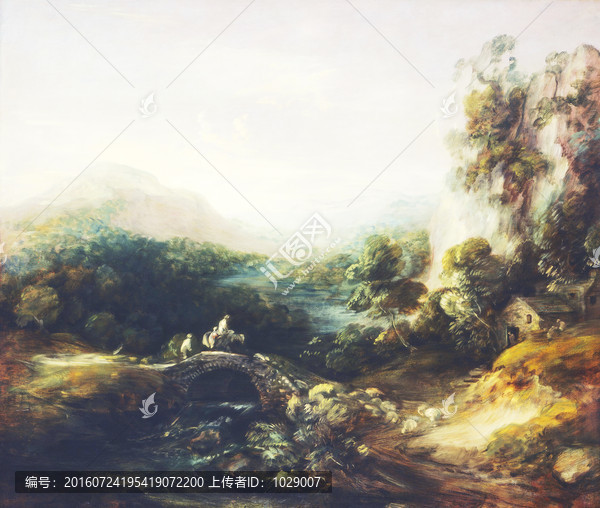 歐式風(fēng)景油畫,庚斯博羅作品