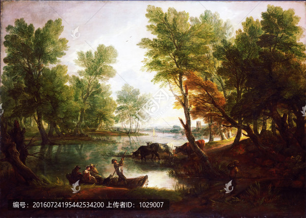 歐式風(fēng)景油畫,庚斯博羅作品