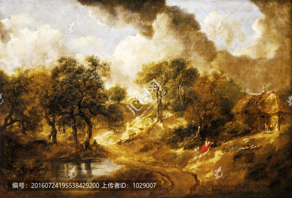 歐式風(fēng)景油畫,庚斯博羅作品