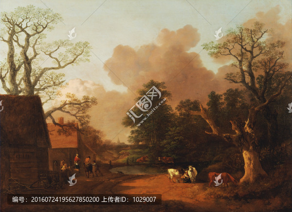 歐式風(fēng)景油畫,庚斯博羅作品