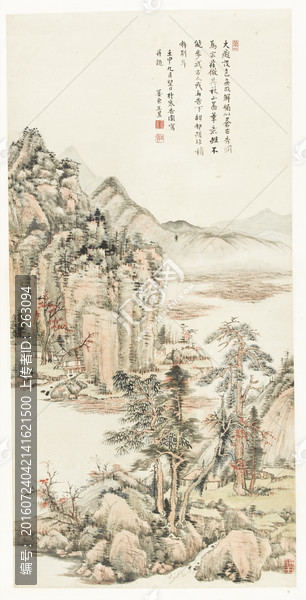 王昱,山水国画,高清扫描