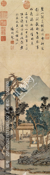 高清歷代國畫,文征明,品茶圖