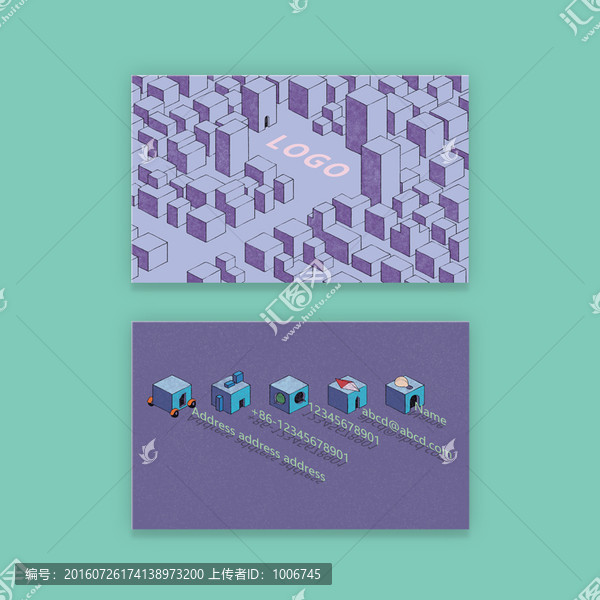 形象名片,手繪,小房子