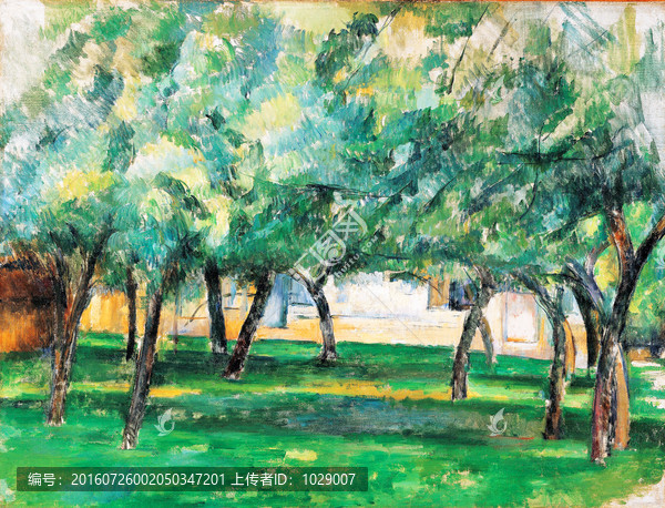 田園風(fēng)景印象畫,法國(guó)尚塞作品