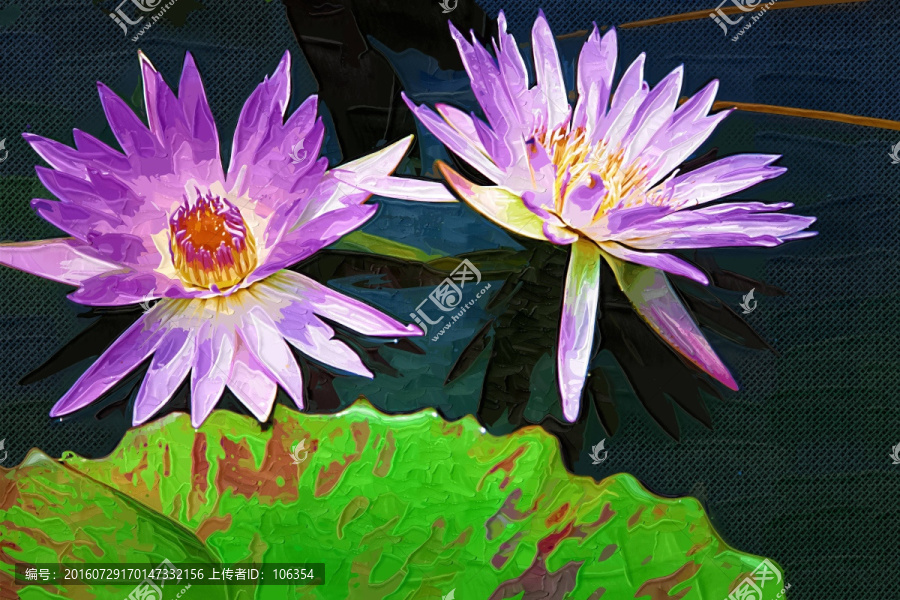 花卉彩色油畫
