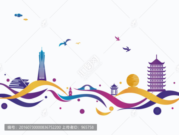 城市剪影,大美杭州