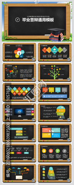 创意黑板风毕业答辩通用ppt