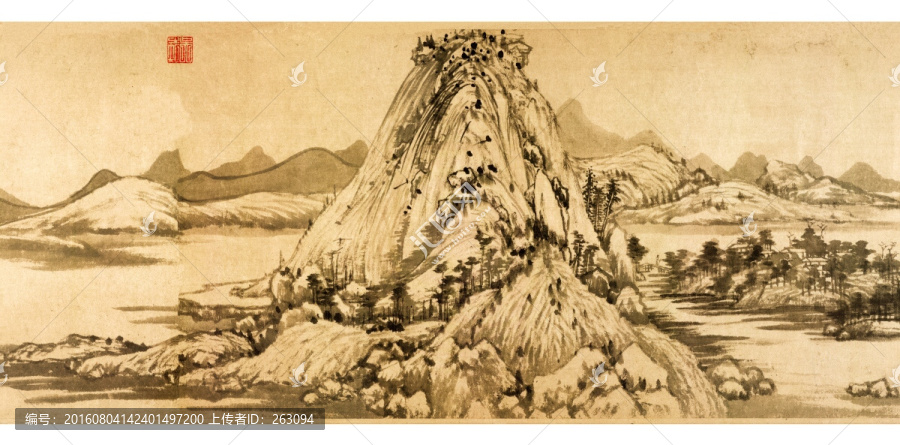 黃公望,富春山居圖,局部