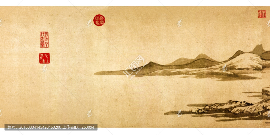黃公望,富春山居圖,局部