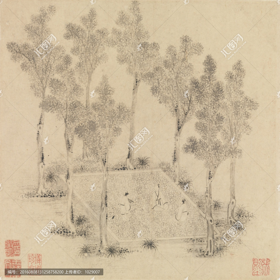 山水風(fēng)景國畫,明代,文征明