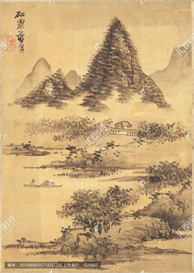 山水風景,明代,藍瑛,高清作品