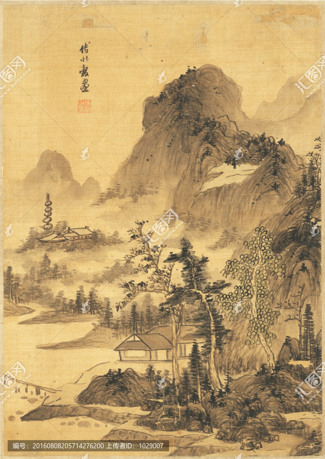 山水風(fēng)景,明代,藍(lán)瑛,高清作品