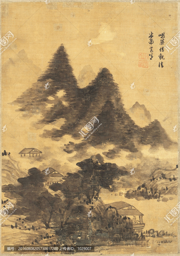 山水風(fēng)景,明代,藍(lán)瑛,高清作品