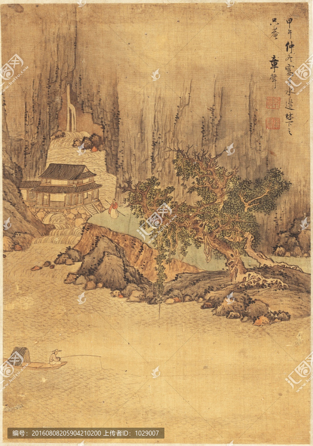 山水風(fēng)景,明代,藍(lán)瑛,高清作品