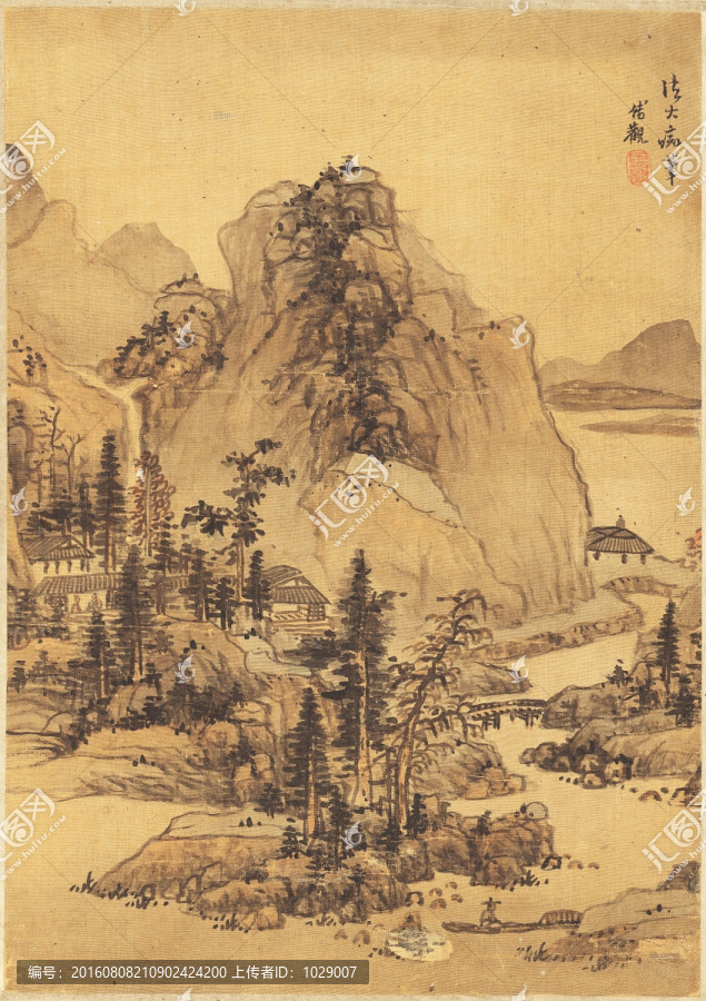 山水風(fēng)景,明代,藍(lán)瑛,高清作品