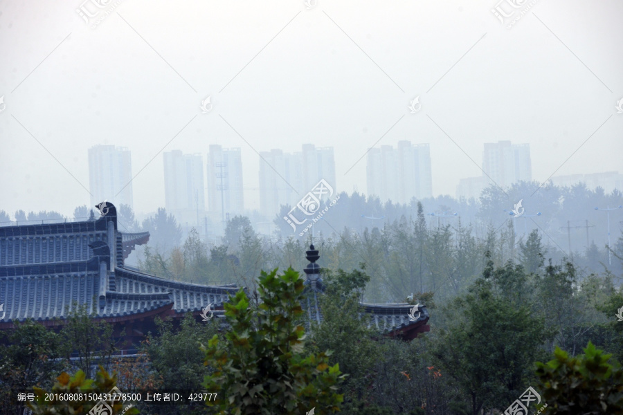 烟雨小城,,城镇风景