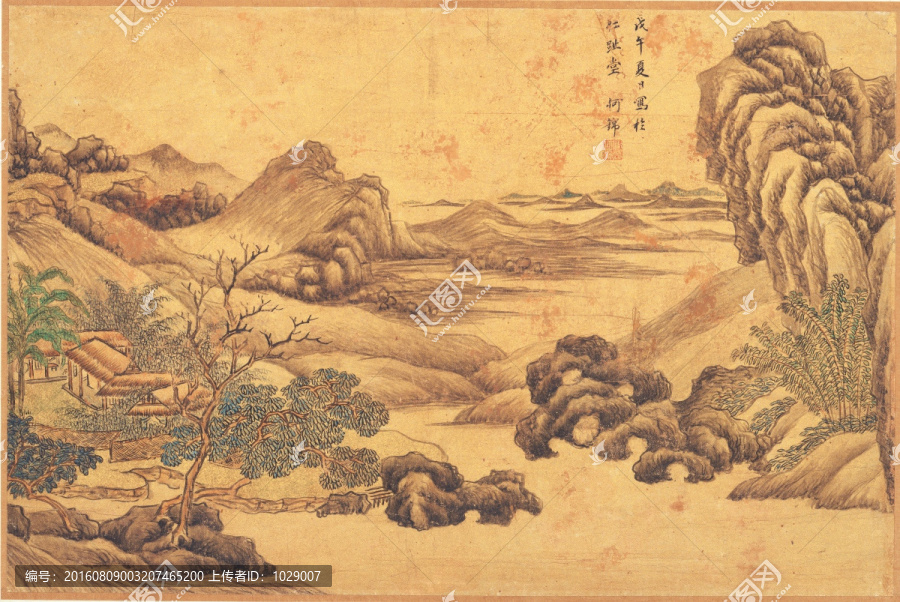 水墨山水意境國畫,王時敏