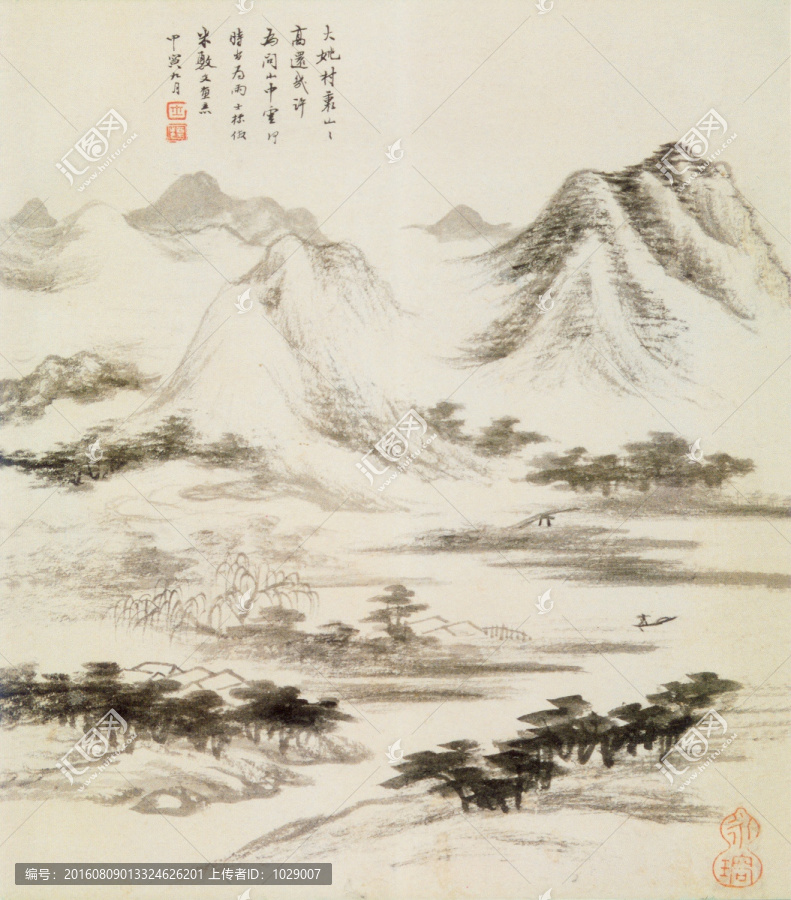 山水風(fēng)景,二瞻雙絕,查士標(biāo)
